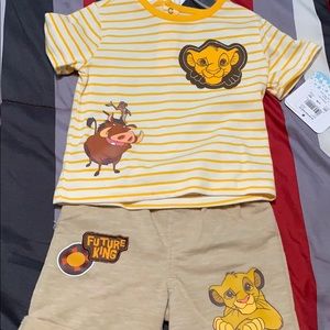 NWT Disney Lion King Shirt & Shorts Set